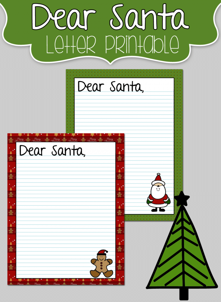 FREE Dear Santa Letter Printables Surviving A Teacher s Salary