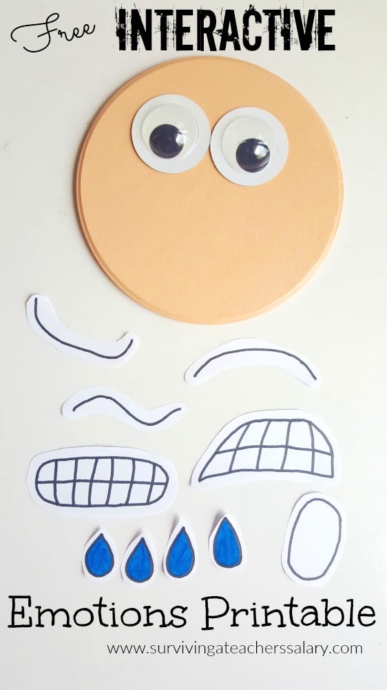 Interactive Printable Emotions Face Autism Social Skills Tool