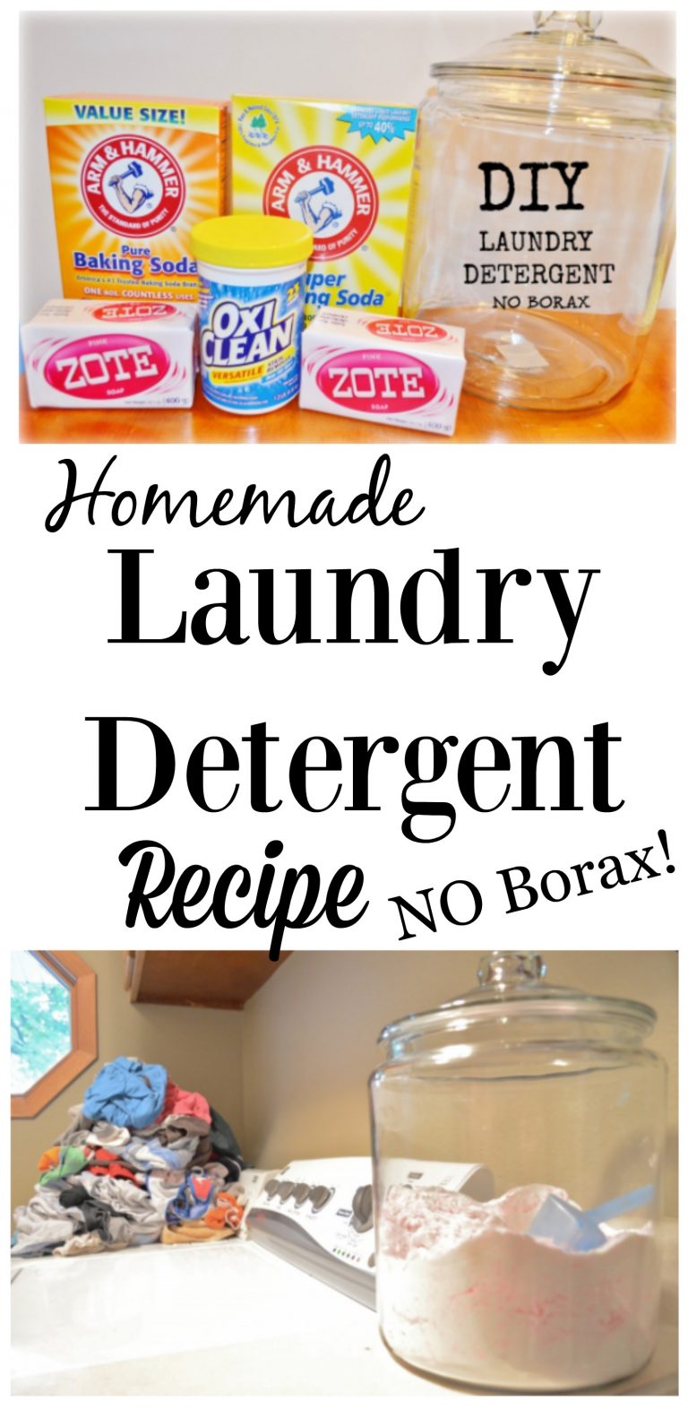 DIY Homemade Laundry Detergent Recipe - NO Borax!