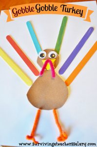 Thanksgiving Turkey Craft for Kids - Gobble Gobble