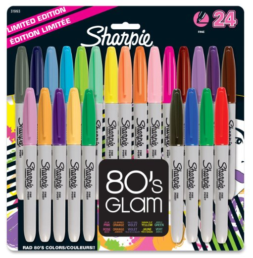 24 Pk. Sharpie Permanent Markers 80's GLAM ONLY $10!