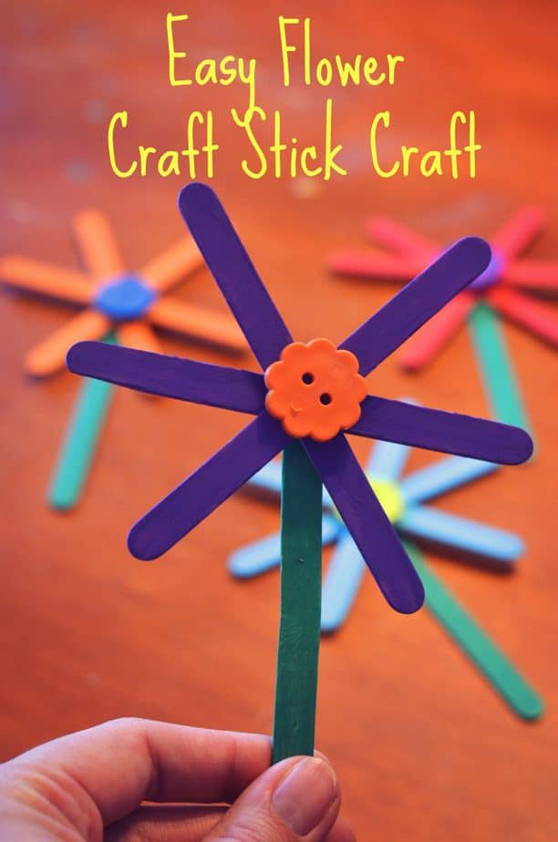 A Pretty Popsicle Stick Flower Craft • Kids Activities Blog