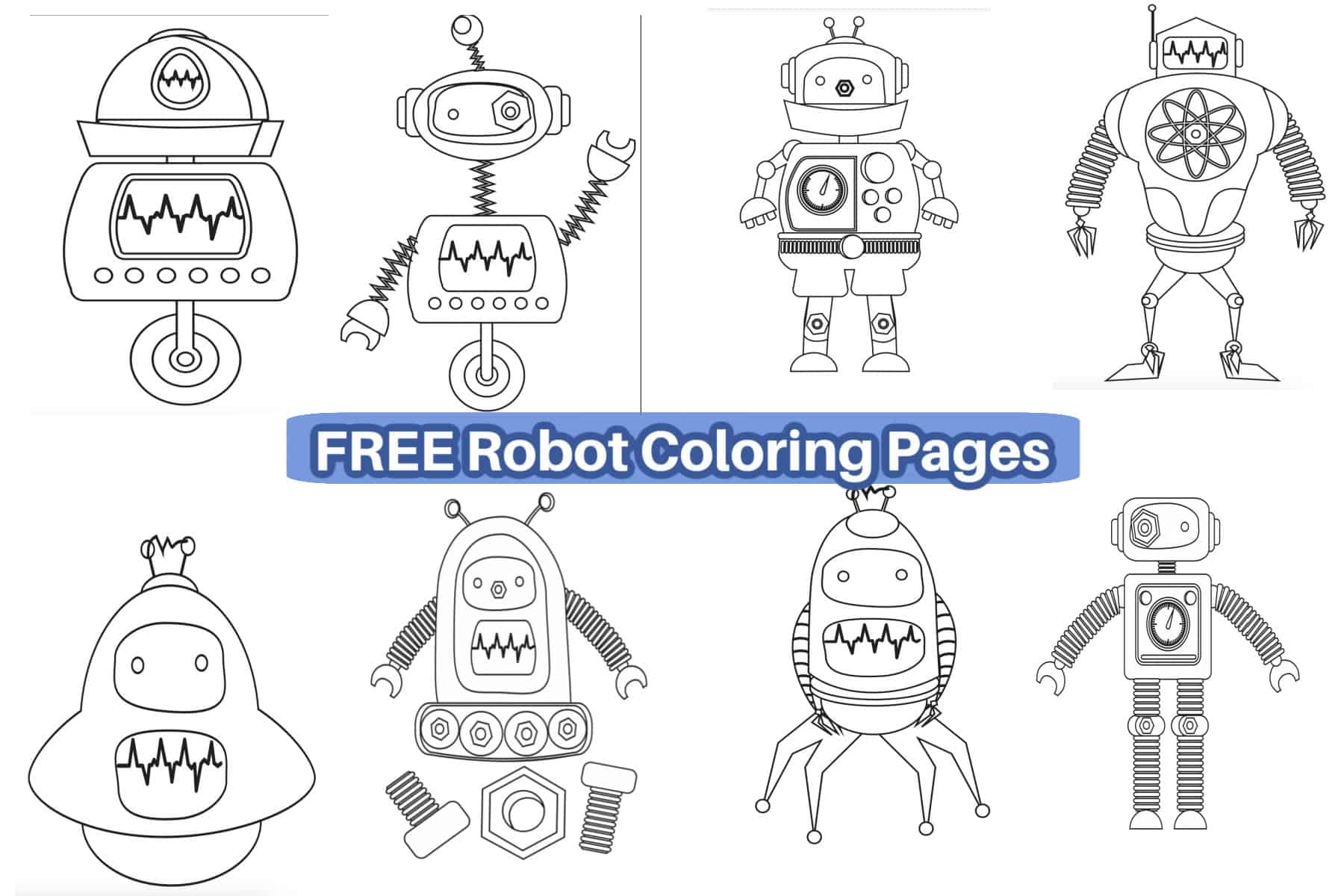 robot coloring page