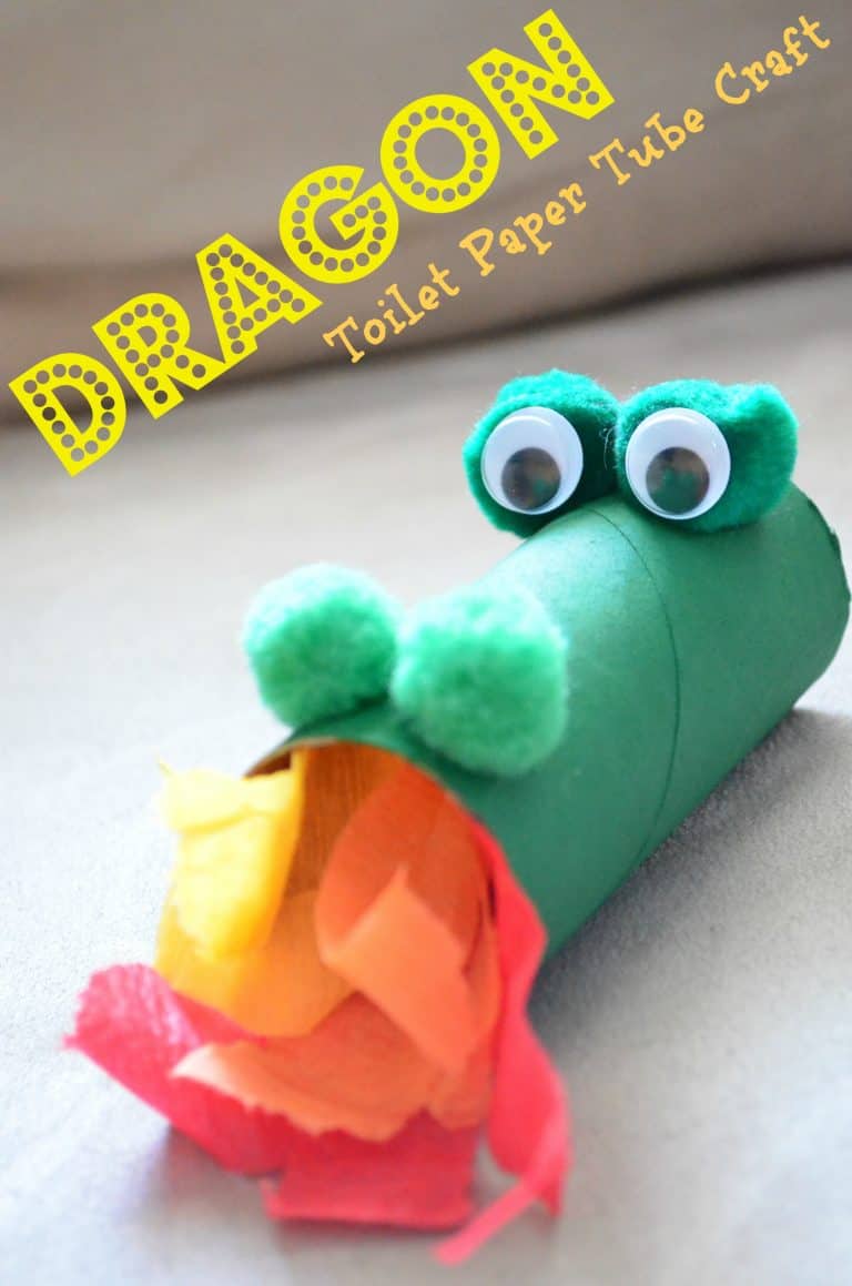 Dragon Toilet Paper Tube Kids Craft - Chinese Lunar New Year