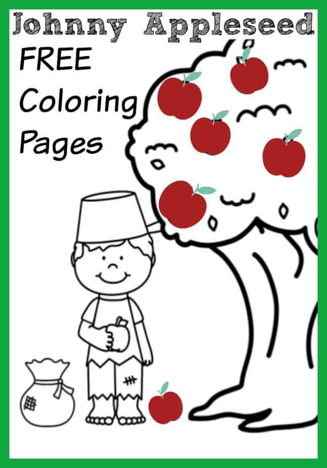 johnny and the appleseed coloring pages