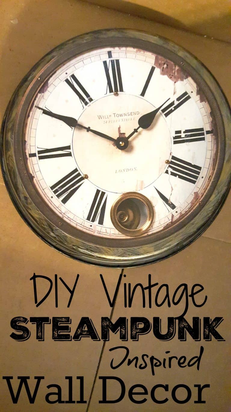 DIY Vintage Steampunk inspired Home Clock Wall Decor