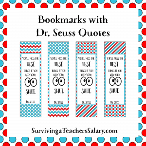 Dr. Seuss Printable READING Log, Bookmarks, and Award...