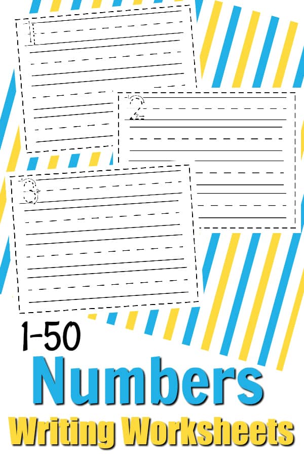 Free Math Printable Writing Numbers 1 50 Writing Worksheets