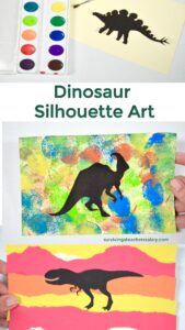 4 Dinosaur Art Activities for Kids - Silhouette Sensory Idea