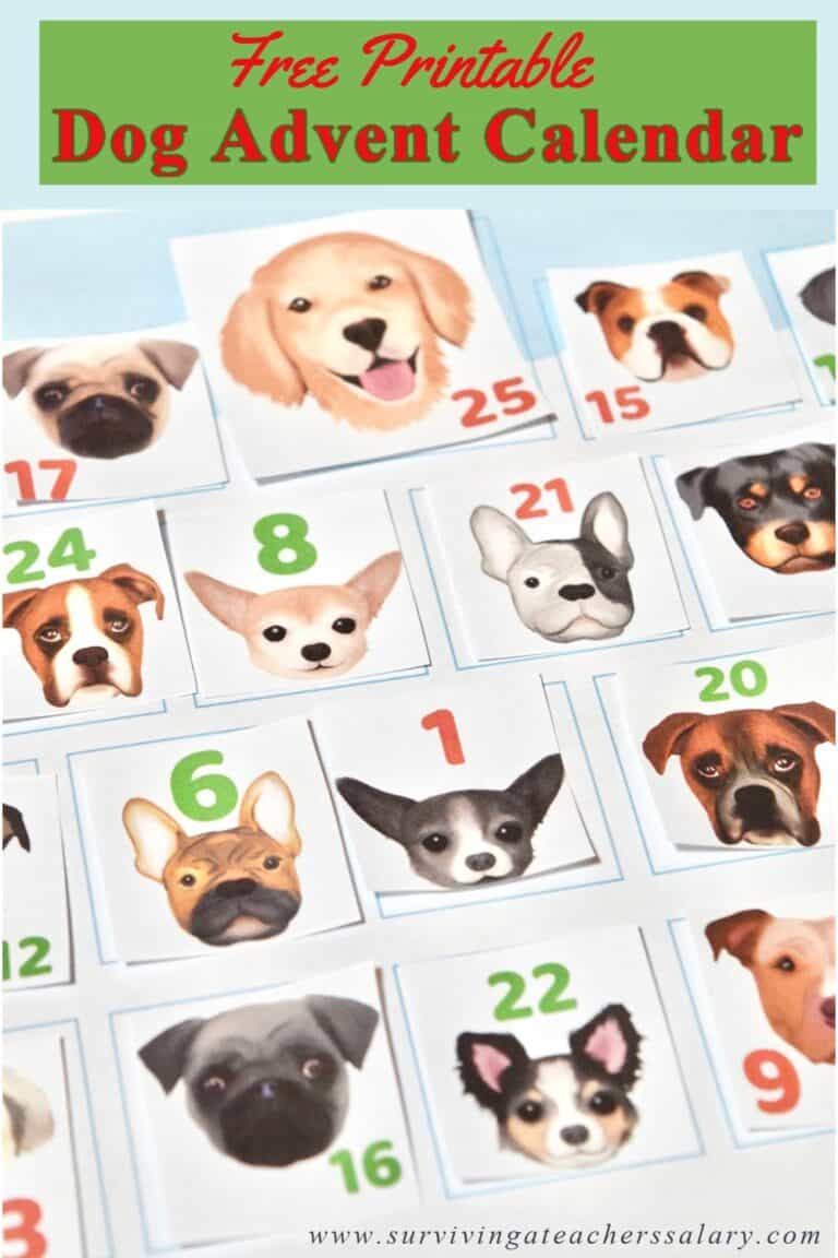 Free Printable Dog Advent Calendar Holiday Countdown