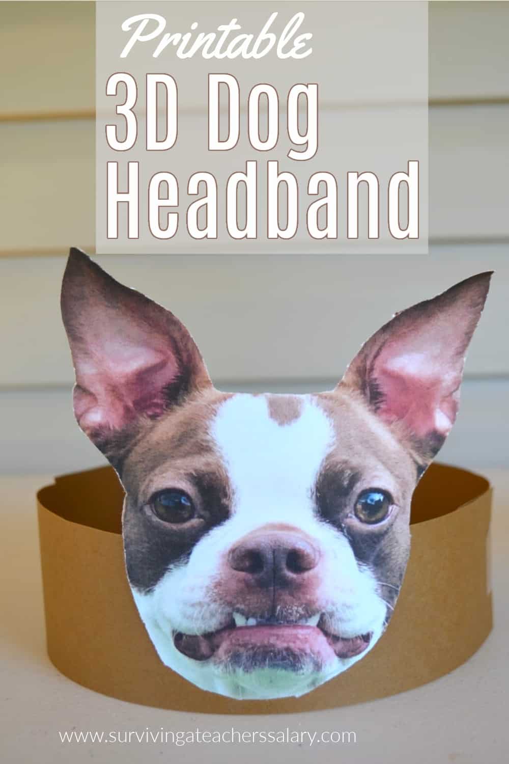 Printable 3D Headband Dog Craft for Kids Celebrate Pets Week!