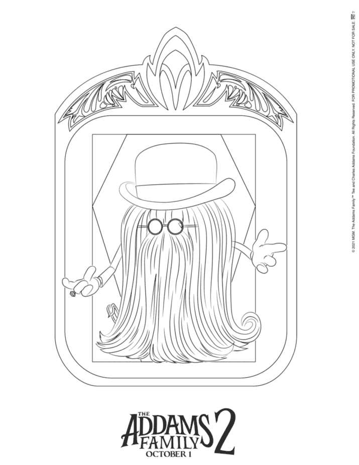 cousin It coloring page