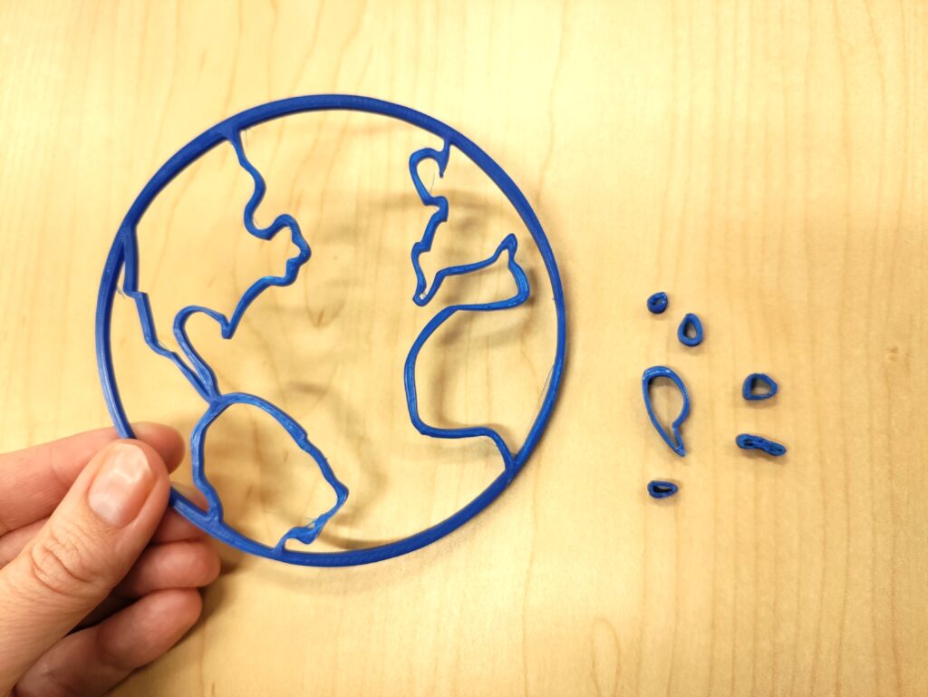 3d printed globe earth designs from coloring pages
